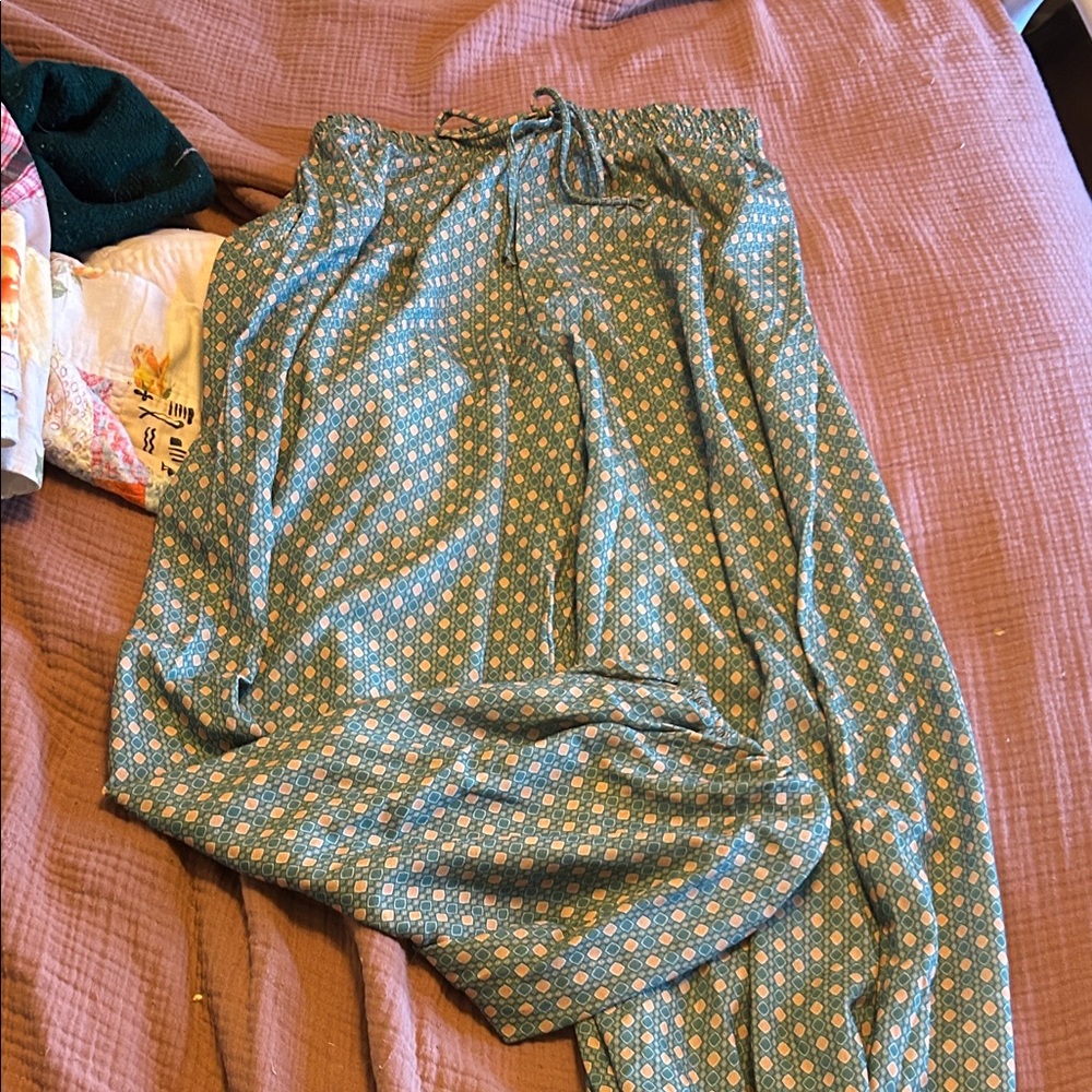Three Bird Nest Blue flowy lounge pant